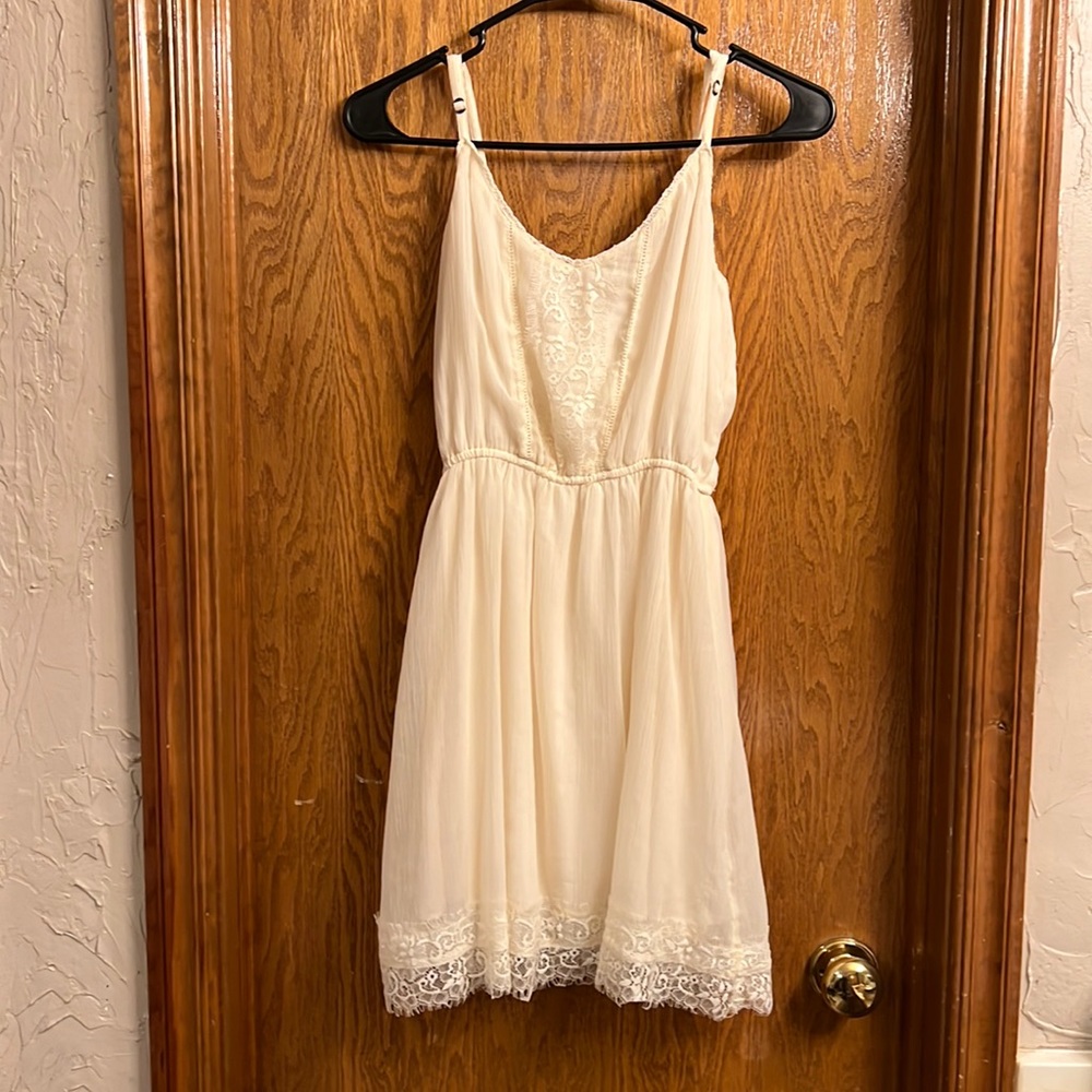 Hollister off-white summer dress.